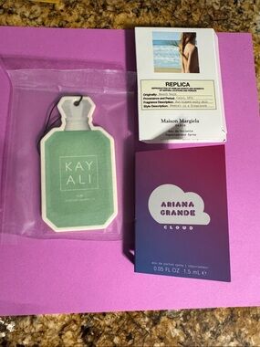 KAYALI Green Bottle Air Freshener + Fragrance Samples (New and never used)